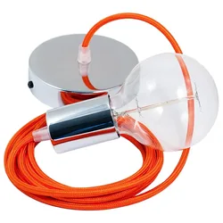 Cables Suspension Luminaire Rm15 50 Cm Orange / Chrome Plated One Size