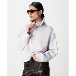 Sudadera de mujer holgada con media cremallera