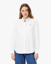 Camicia bianca in pure cotone a maniche lunghe