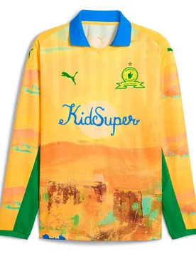 T-shirt à Manches Longues X Kidsuper Mamelodi Sundowns Retro Yellow / Fast Green M - Puma - FashionsVida