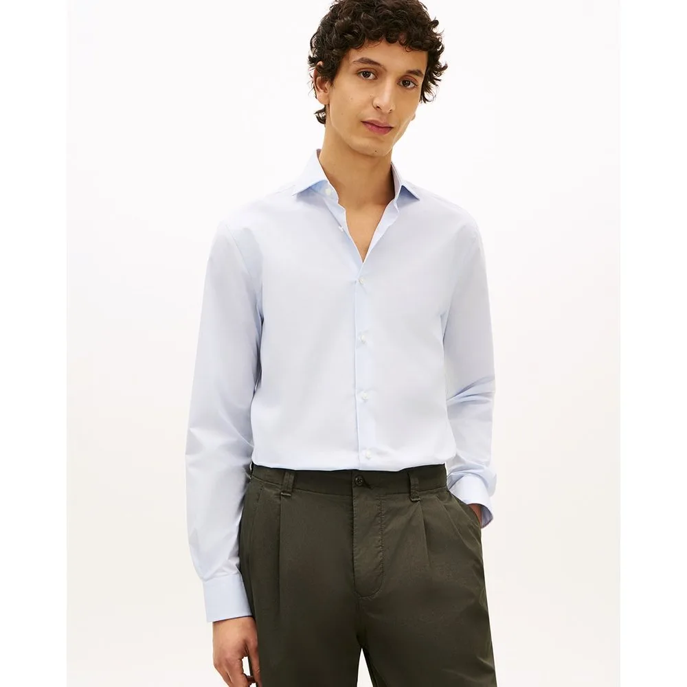 Camisa de caballero de manga larga lisa - Tommy Hilfiger - FashionsVida