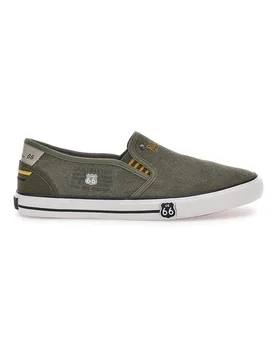Sneakers Slip-On Verde Militare 21808 40 - Route 66 - FashionsVida