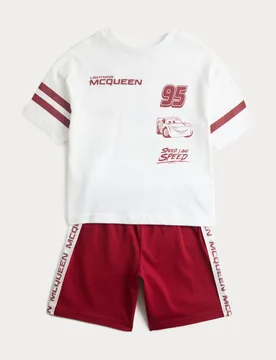 Pure Cotton Disney Cars™ Pyjamas (1-8 Yrs) Red Mix male - M&S - FashionsVida