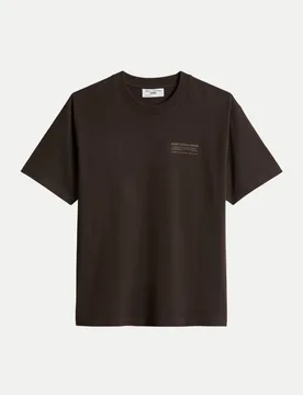 Marc O' Polo T-Shirt mit Rückenprint Braun L - Marc O'Polo - FashionsVida