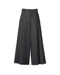 Pantalone palazzo nero con pinces