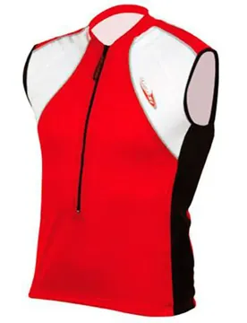 Maglia Senza Maniche Summer Gillet Alps Red / White