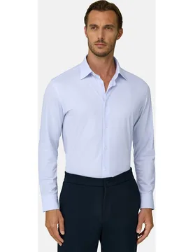 Camisa polo de cuadros peque�os en jersey japon�s regular fit - Boggi Milano - FashionsVida