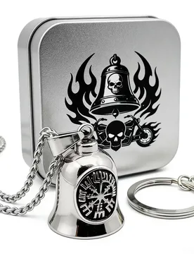 HNSP 316L Stainless Steel Nordic Runes Exorcism Bell Pendant Necklace For Men Jewelry Motorcycle Bike Accessories Box Gift - Aliexpress - FashionsVida