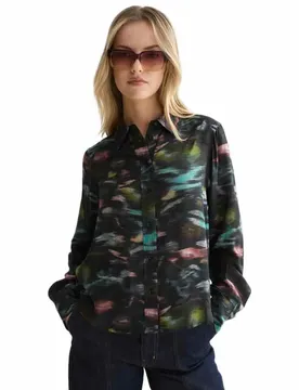 Camicia A Maniche Lunghe U9b01726t Glitch Dream Forest Night 38