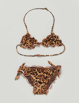 Bikini Cris a triangolo in fantasia animalier - MC2 SAINT BARTH - FashionsVida