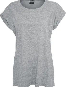 T-Shirt - Ladies Extended Shoulder Tee - XS bis L - für Damen - Größe XS - grau - Frauen - female - Urban classics - FashionsVida