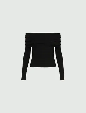 Maglia con scollo ad anello donna nero - Marella - FashionsVida