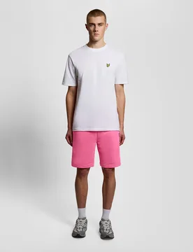 Men's Cotton Sweat Shorts in Pink - Lyle & Scott - FashionsVida
