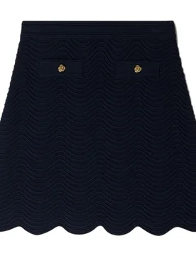 Falda corta de punto acampanada de fantasía - sandro - FashionsVida