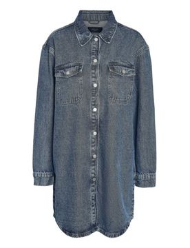 Kleid knielang - NMALVA L/S DENIM DRESS AZ351MB FWD NOOS - XS - für Damen - Größe XS - blau - Frauen - female