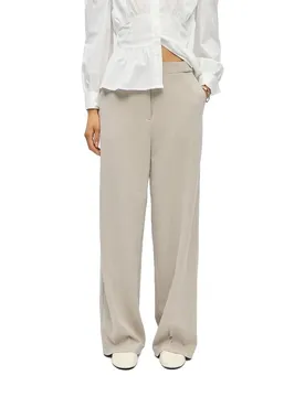Pantaloni A Vita Alta Kammy Silver Grey / Detail Melange 36
