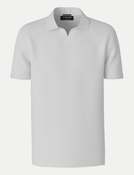 Tshirt mit Polokragen Weiß XXL