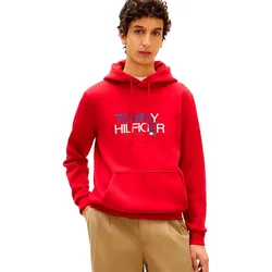 Felpa Con Cappuccio Brand Love Big Text Medium Red S