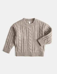 Cable Knit Jumper (0 Mths-5 Yrs) Oatmeal male