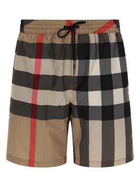 BURBERRY Check Swim Shorts