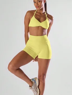 Pantalones cortos de cintura alta para actividades cómodas, entrenamiento, gimnasio, correr, club de running, pádel, tenis, pickleball, yoga, pilate - Shein - FashionsVida
