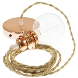 Cables Lampe Suspendue Pendel Pour Abat-jour Tn06 Diy 2 M Beige / Copper One Size