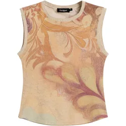 Camiseta de mujer sin mangas punto