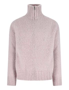 Maglia Zip In Misto Alpaca