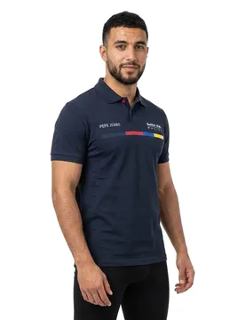 Polo à Manches Courtes Graphic Print Logo Dulwich Blue S - Red Bull Racing - FashionsVida