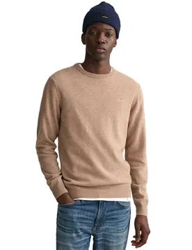 Maglione Superfine Lambswool Dark Sand Melange XL
