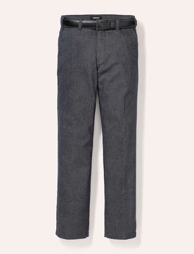 Gürtel-Chino Wool-Look, Regular Fit#normale Größen#schlanke Größen#untersetzte Größen, Farbe Blau, 54, inklusive Ledergürtel angenehmer Baumwo