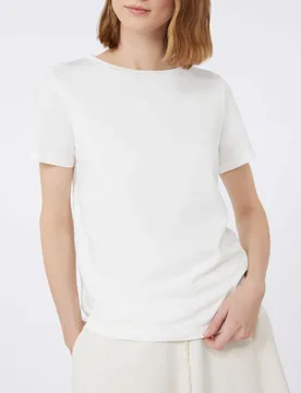 T-shirt bianca in cotone stretch Weekend con maniche corte - Max Mara - FashionsVida