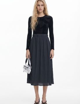 Robe combinée imprimée, Noir, XS