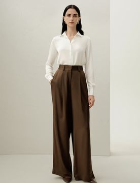 Camicia Seta Colletto Aperto XS - Morbida & Elegante per Lavoro o Tempo Libero