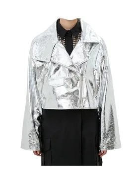 Chiodo over Donna effetto stropicciato - MEIMEIJ - FashionsVida