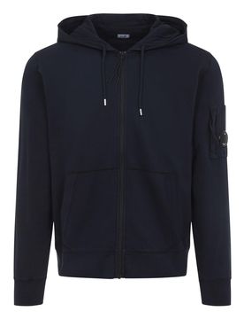 Felpa con cappuccio con lenti e zip