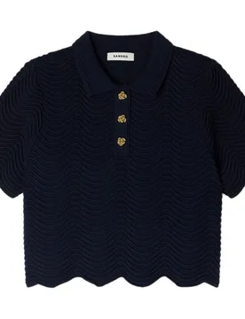 Polo de mujer corto de punto fantasía - sandro - FashionsVida