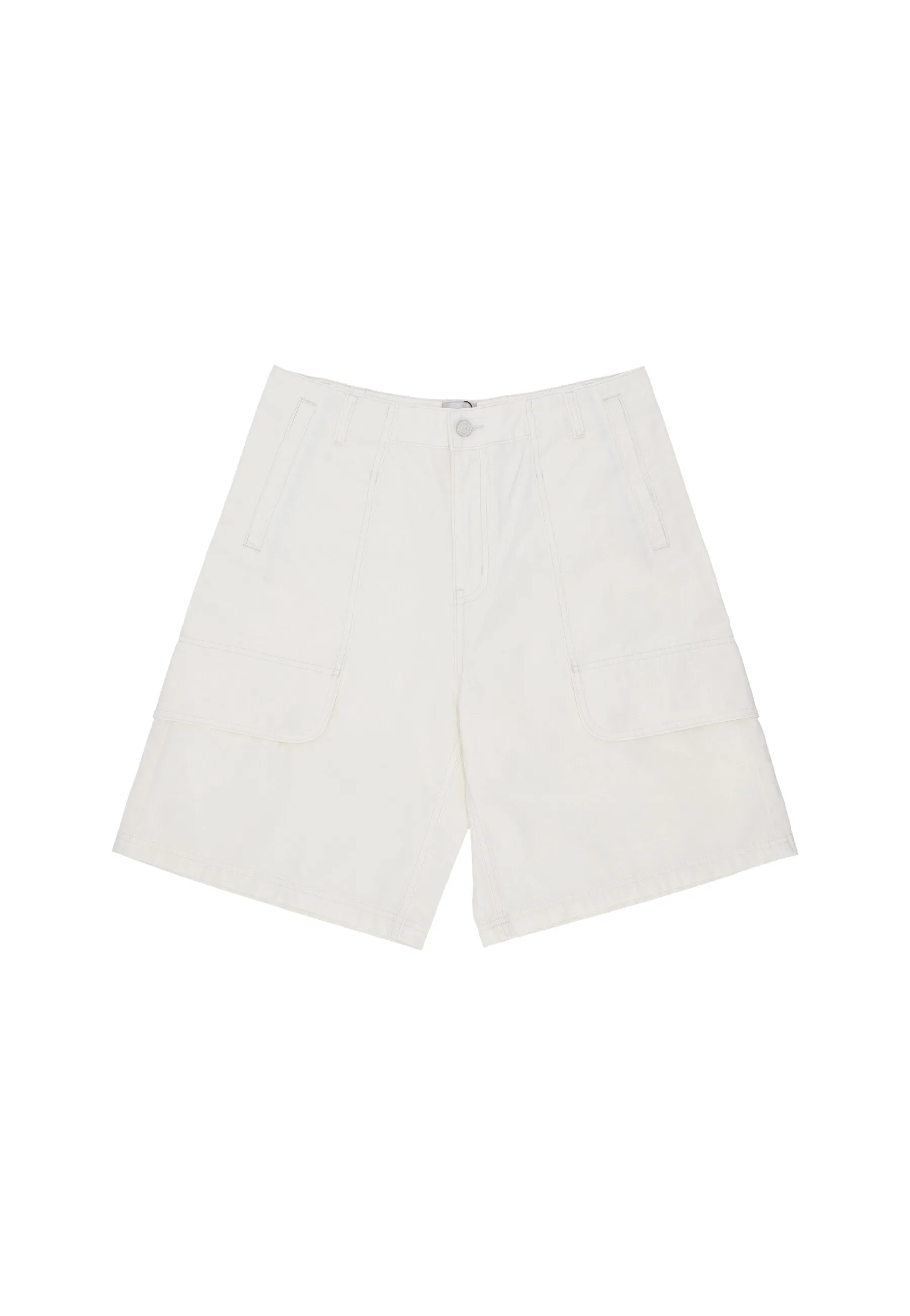 Pantalone Corto Uomo Canvas Cargo Shorts Cream - Arte - FashionsVida