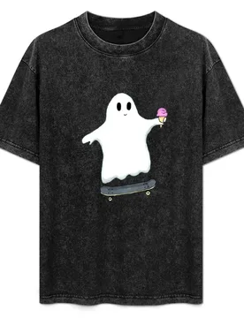 Ghost on a skateboard T-Shirt - Aliexpress - FashionsVida