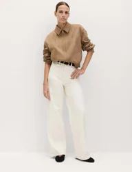 M&S The Wide-Leg Jeans Ivory female