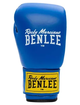 Gants De Boxe En Cuir Fighter Blue / Black 08 oz - Benlee - FashionsVida