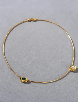 Chic 18K Gold Filled Snake Chain Sapphire Emerald Diamond Choker Three-stone Neck Necklaces Women's Daily Anti-rust Fine Jewelry - Aliexpress - FashionsVida