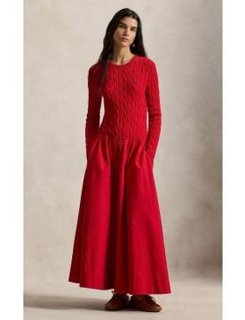Para mujer. 211A96349001 Vestido de algodón con cuerpo de ochos (XS), Casual, Manga larga