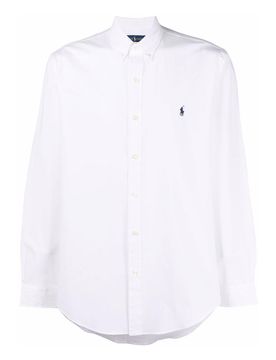 Maglia polo a maniche lunghe in cavallino