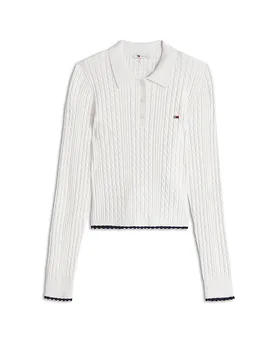 Tommy Jeans Pull-over blanc S - Tommy Jeans - FashionsVida