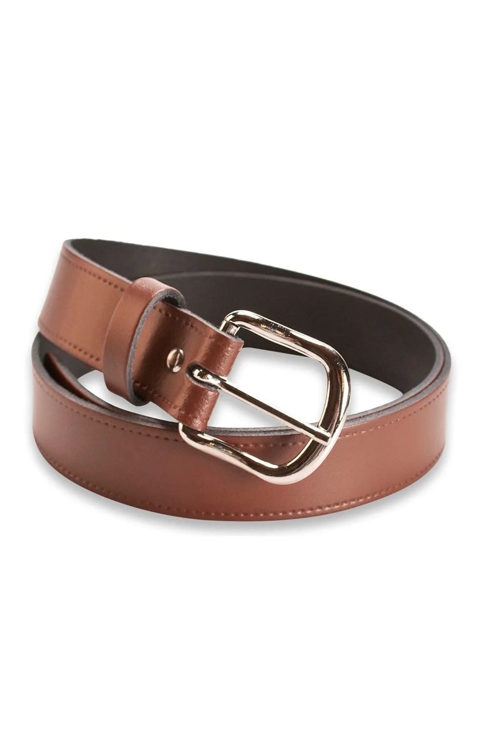 Mens Leather Belt 1. 25" Width - - Size: L - Hawkdale - FashionsVida