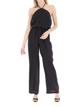 Jumpsuit con drappeggio NERO S - Rinascimento - FashionsVida