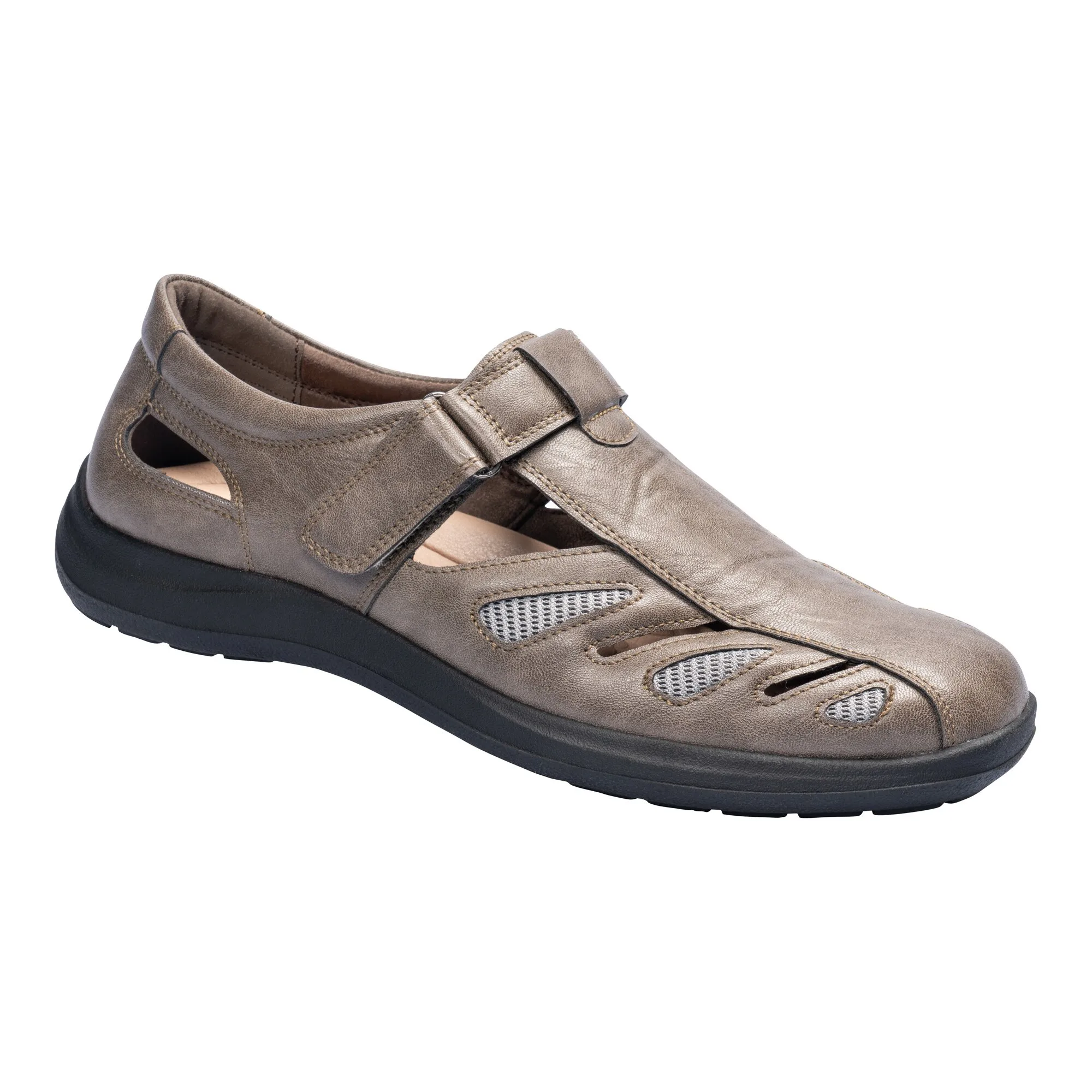 Komfort-Herrensandale "Helmut" 45 grau - wonderwalk - FashionsVida