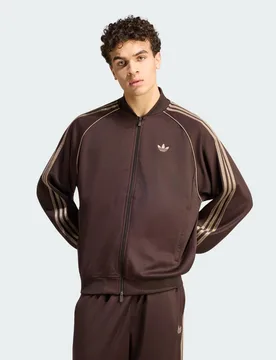 GIACCA DA ALLENAMENTO SST ADICOLOR CLASSICS CON VESTIBILITÃ€ AMPIA L Aurora Coffee - Adidas - FashionsVida