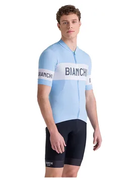 Maillot à Manches Courtes Bianchi Retro 2025 - Santini - FashionsVida